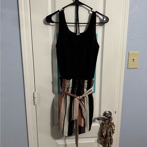 Black and multicolor romper